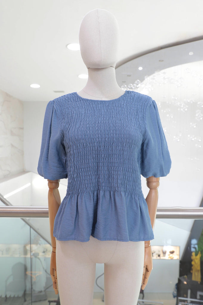 Blusa peplum azul