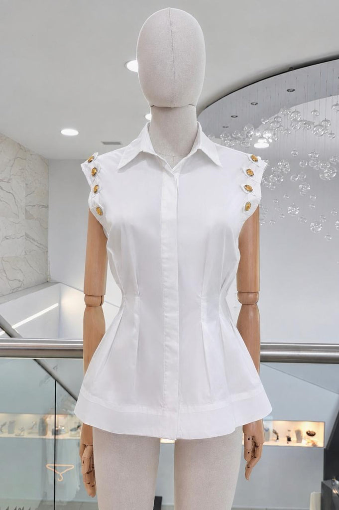 Blusa camisera blanca