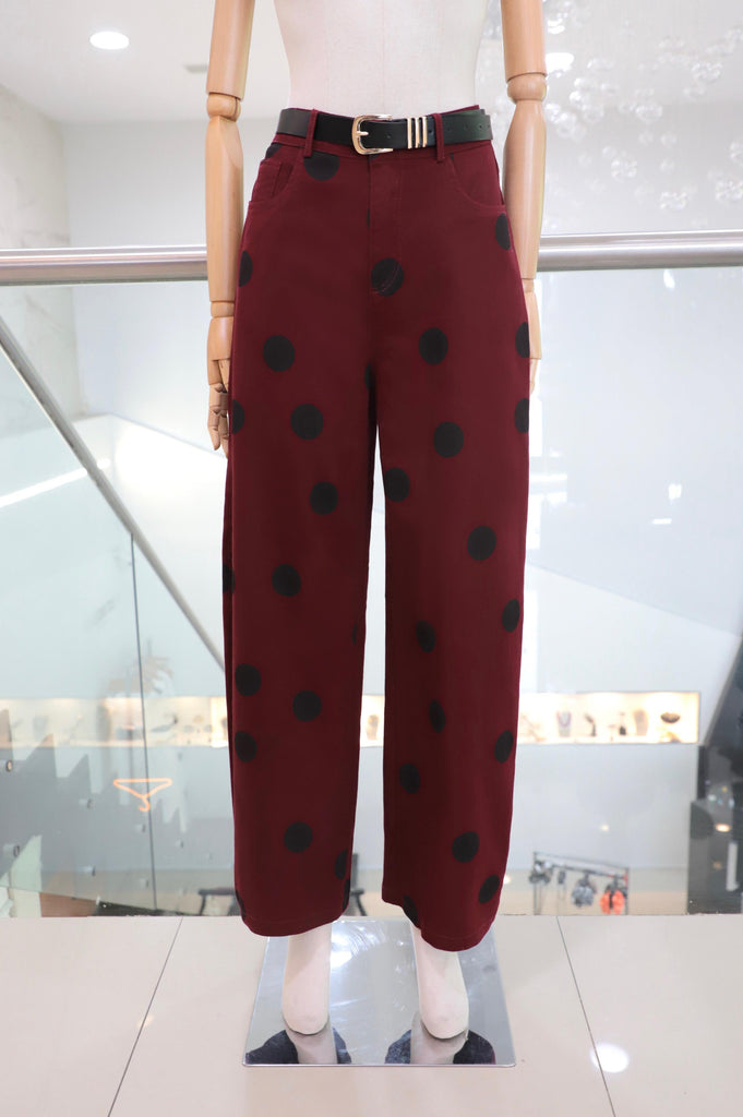 Jeans vino polka dots