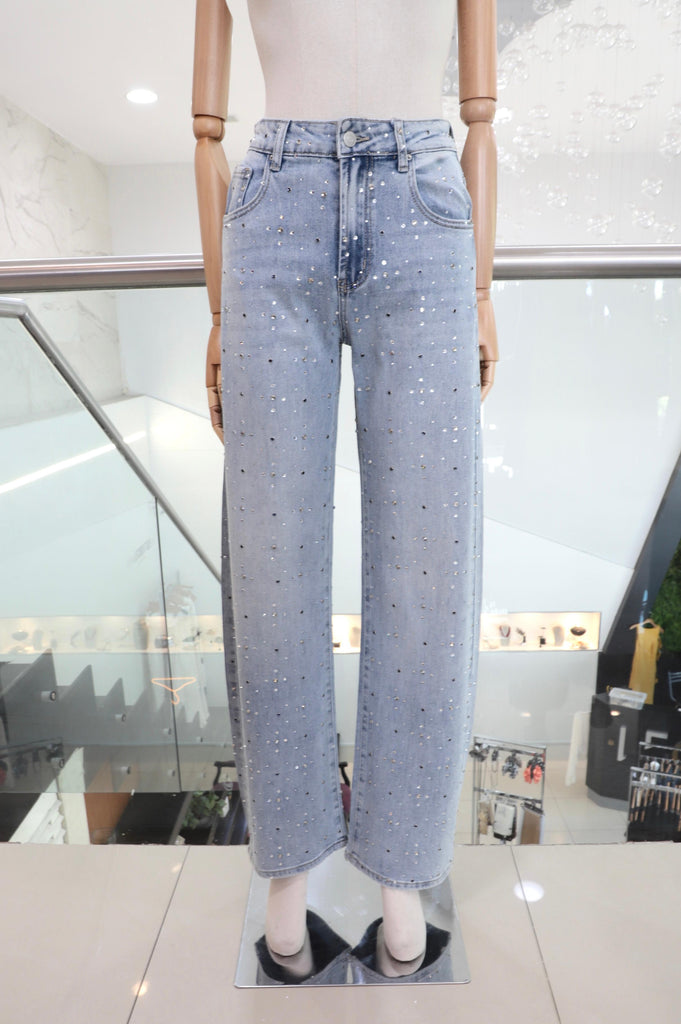 Jeans claros pedrería