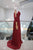 Vestido rojo a un hombro