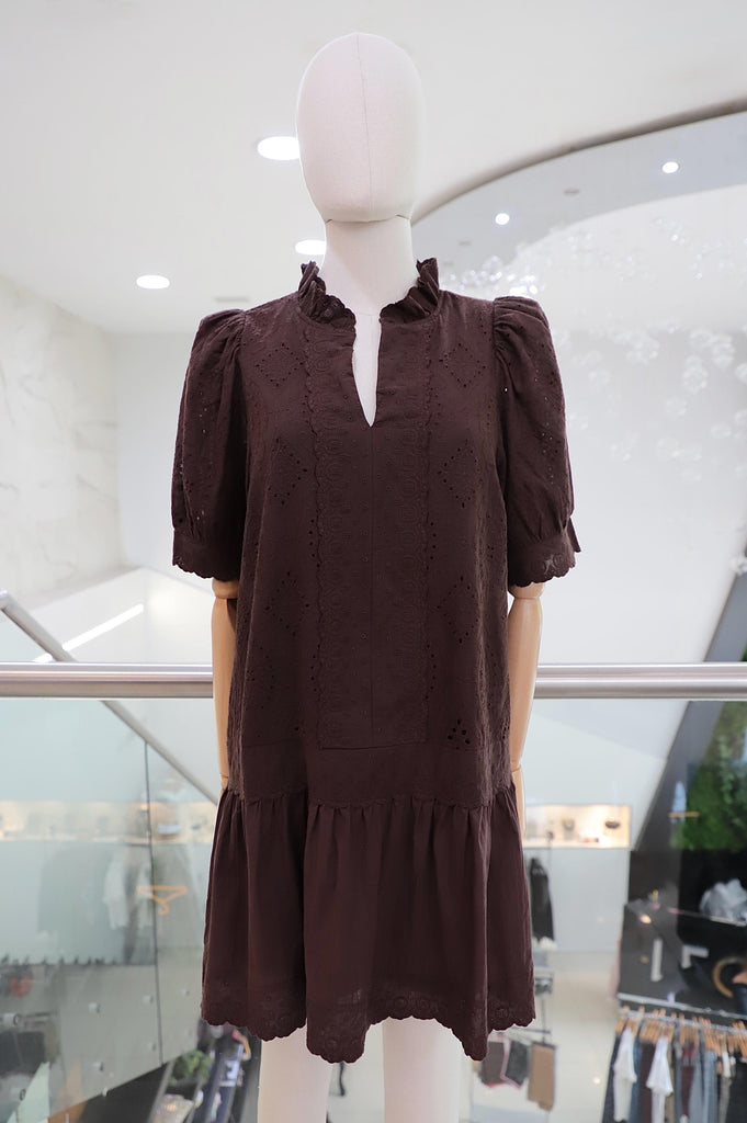 Vestido batita café