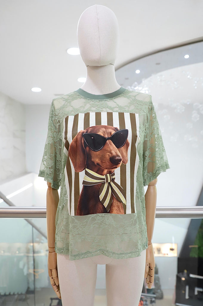 Blusa encaje verde