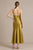Vestido midi dorado
