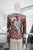 Blusa café mesh osito