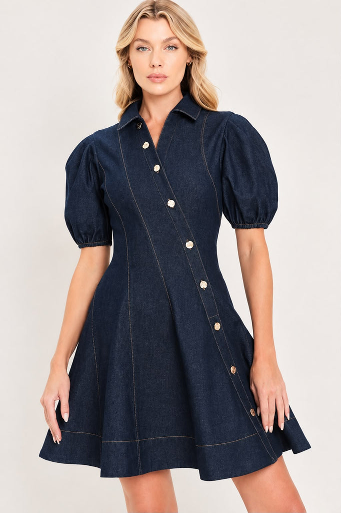 Vestido camisero denim