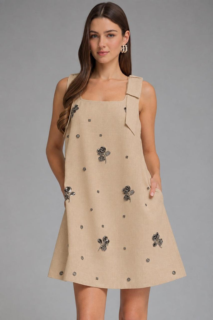 Vestido corto café