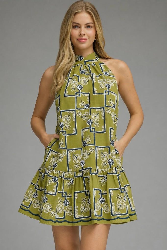 Vestido corto verde