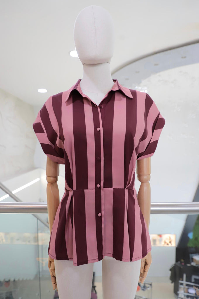 Blusa camisera rayas