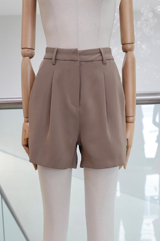 Short de vestir beige