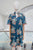 Vestido algodón bordado azul
