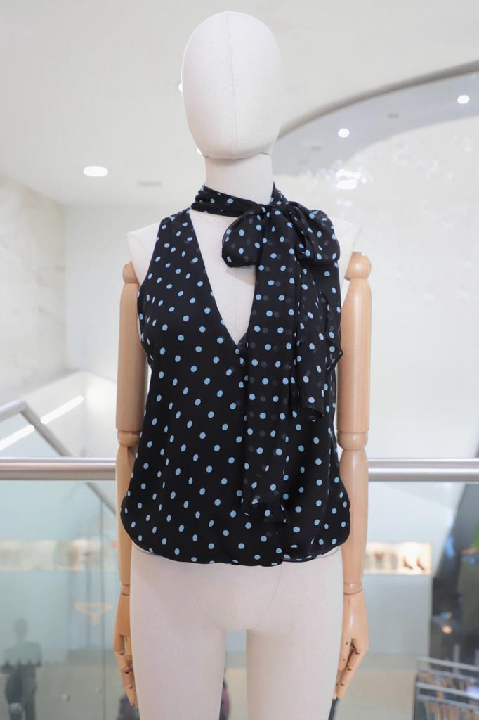 Blusa negra polka dots