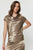 Blusa metálica café