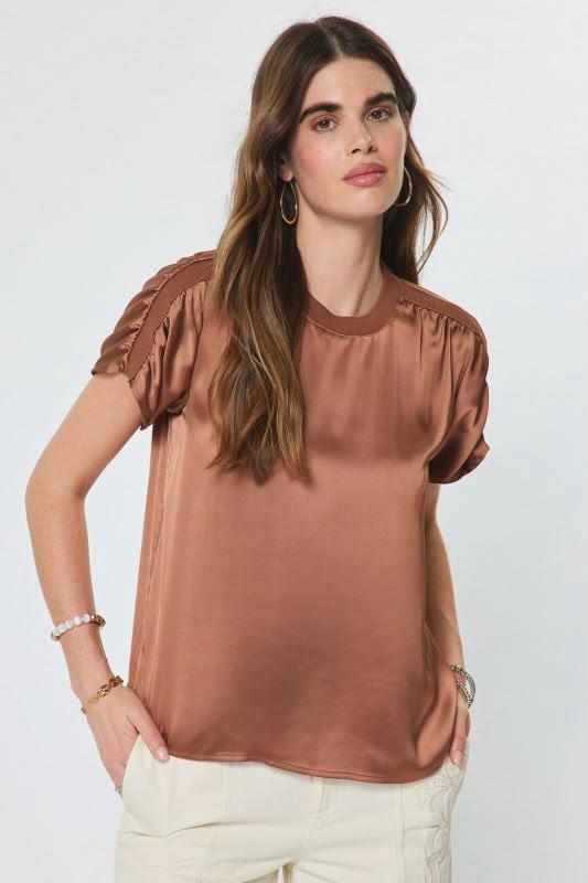 Blusa seda café