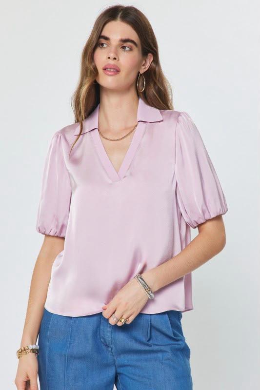 Blusa seda rosa