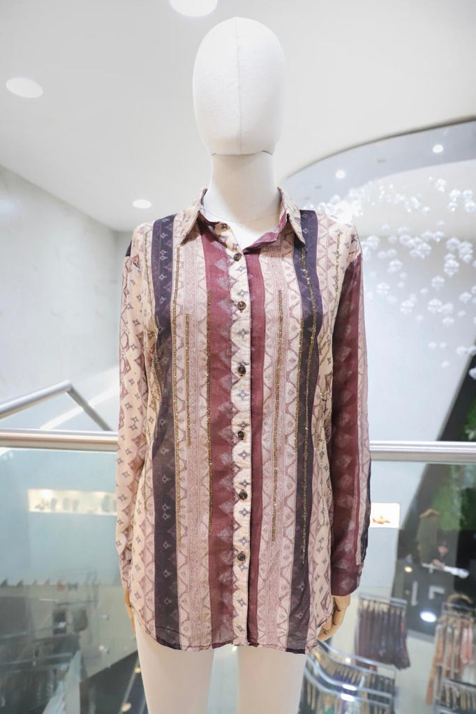 Blusa camisera estampada