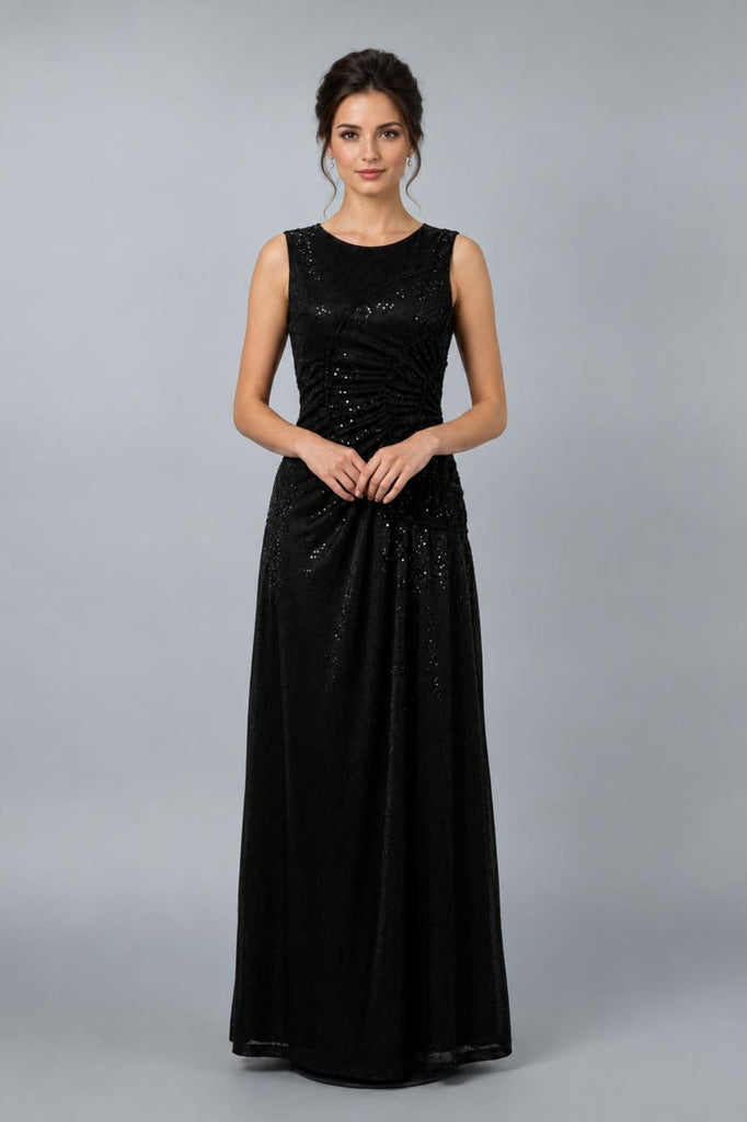Vestido lentejuela negro