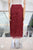 Falda roja flecos