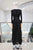 Conjunto negro plisado