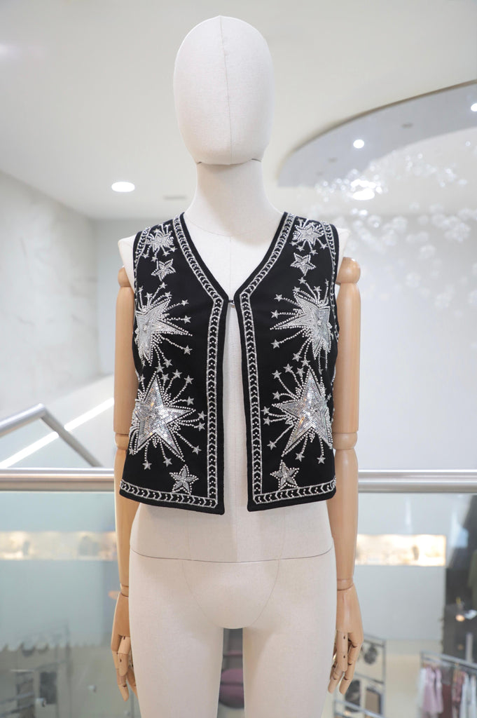 Chaleco negro estrellas