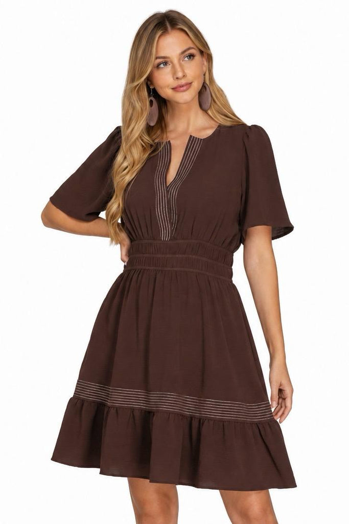 Vestido batita café