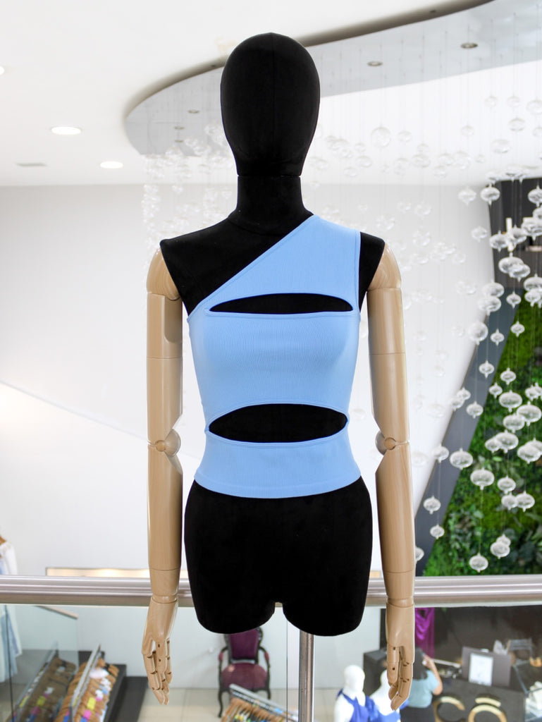 Top azul cut outs