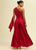 Vestido rojo plisado
